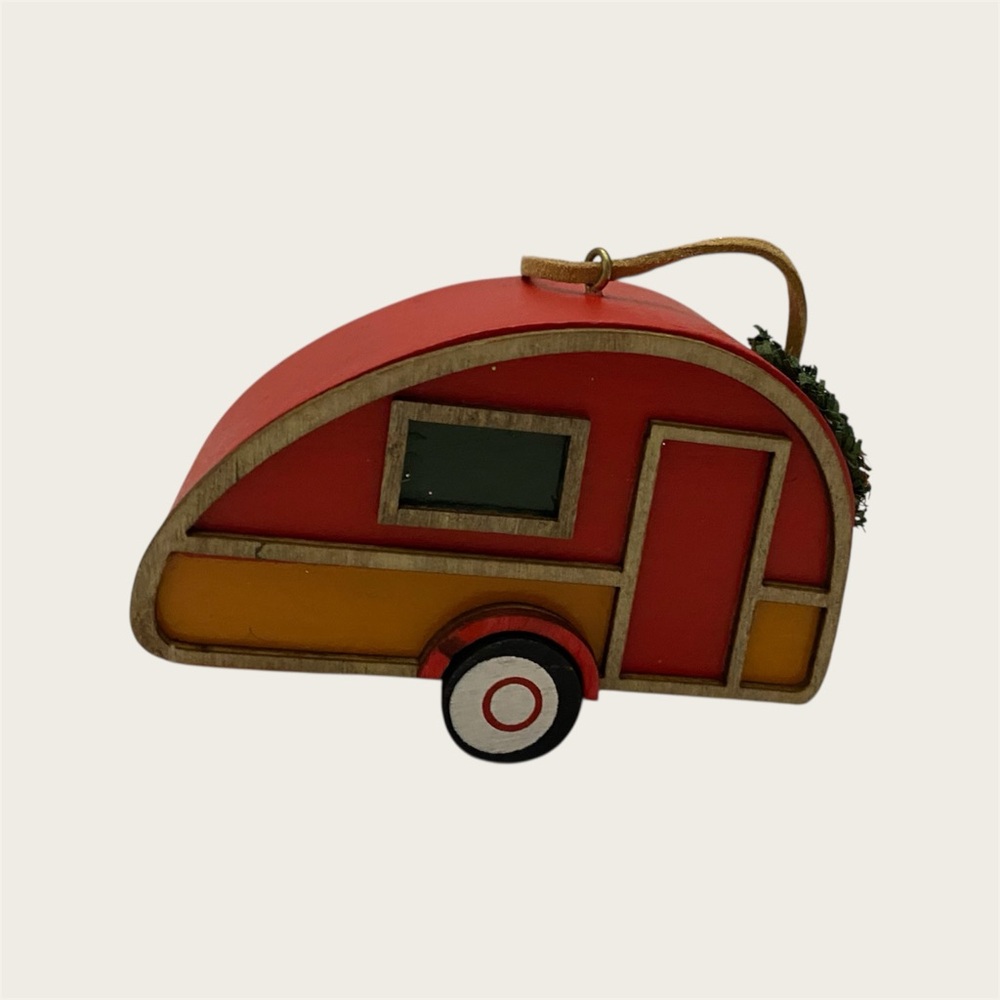 Target Christmas Camper Trailer Red Tree Ornament